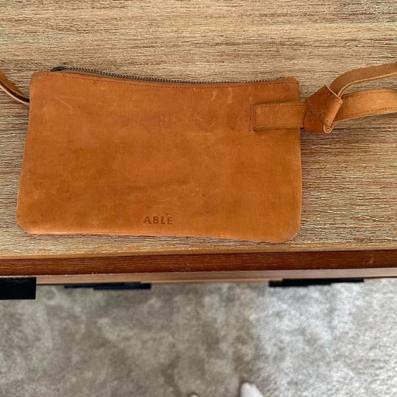 Able Tan Mini Bag with Leather Wrist Strap - Picture 2 of 4